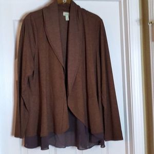 Logo lounge peplum jacket brown